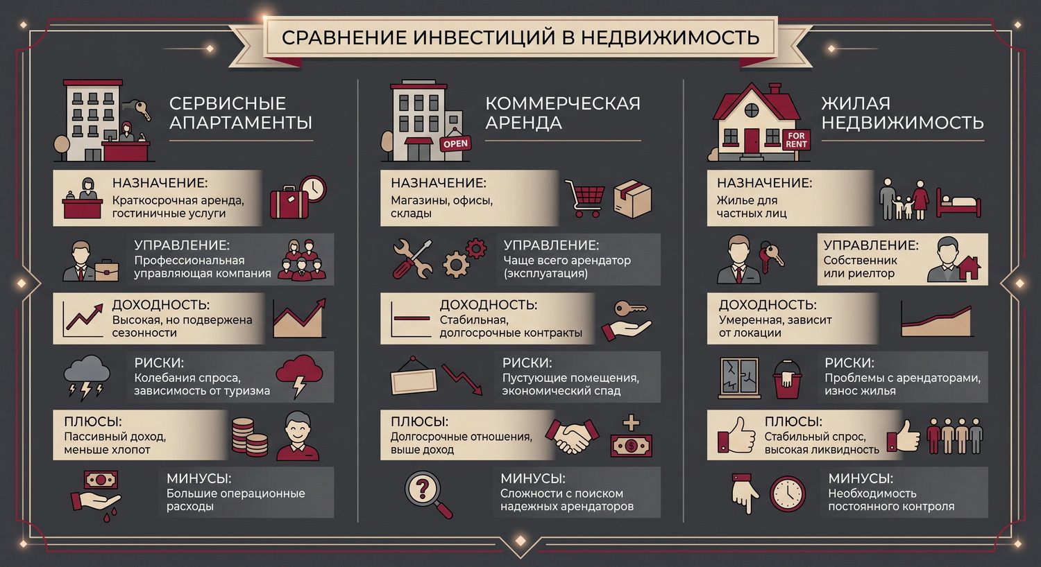 Три формата инвестиций в недвижимость СПб: сервисные апартаменты, коммерческая и жилая недвижимость